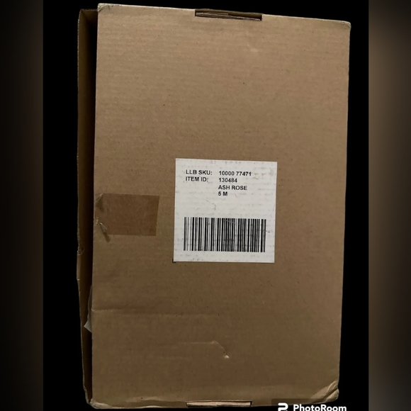 LL Bean Wicked Good Shearling Lined Suede Moccasin Slippers Ash Rose Womens 5M - Picture 7 of 7